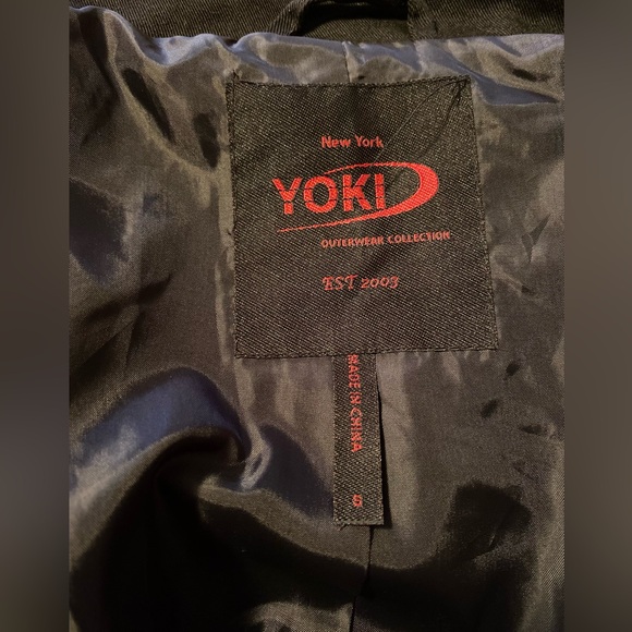 Yoki utility black faux leather arms jacket small - Picture 9 of 9